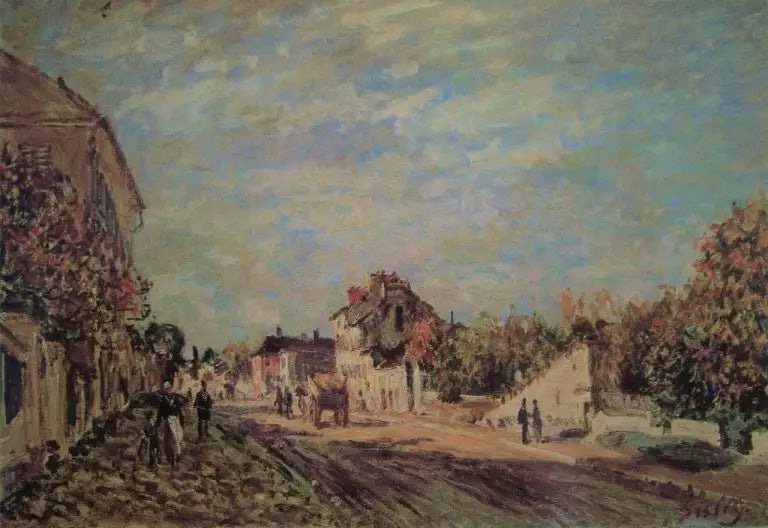 Escena de calle en Marly - Alfred Sisley