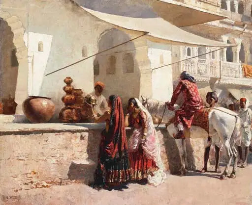 Escena callejera de Rajastán - Edwin Lord Weeks