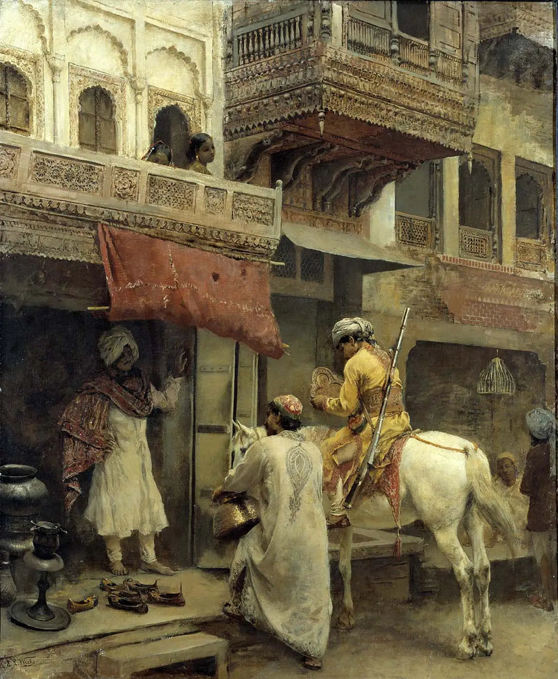 Escena callejera en la India - Edwin Lord Weeks