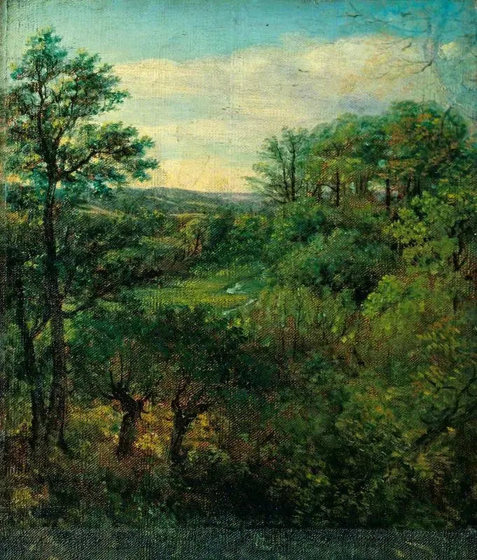 Escena de valle con árboles - John Constable