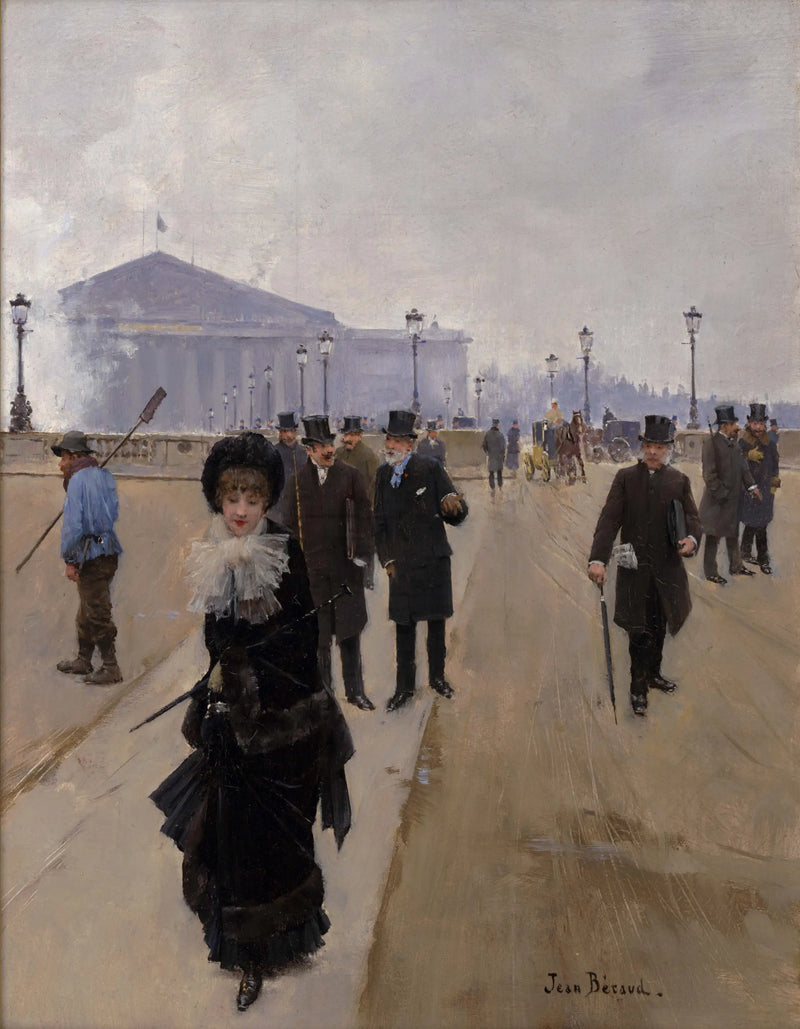 Escena desde la Plaza de la Concordia - Jean Béraud
