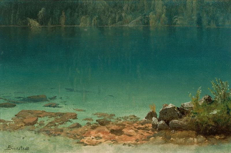 Escena del lago - Albert Bierstadt