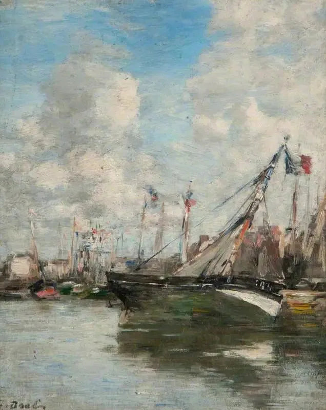 Escena del puerto, Trouville - Eugène Boudin