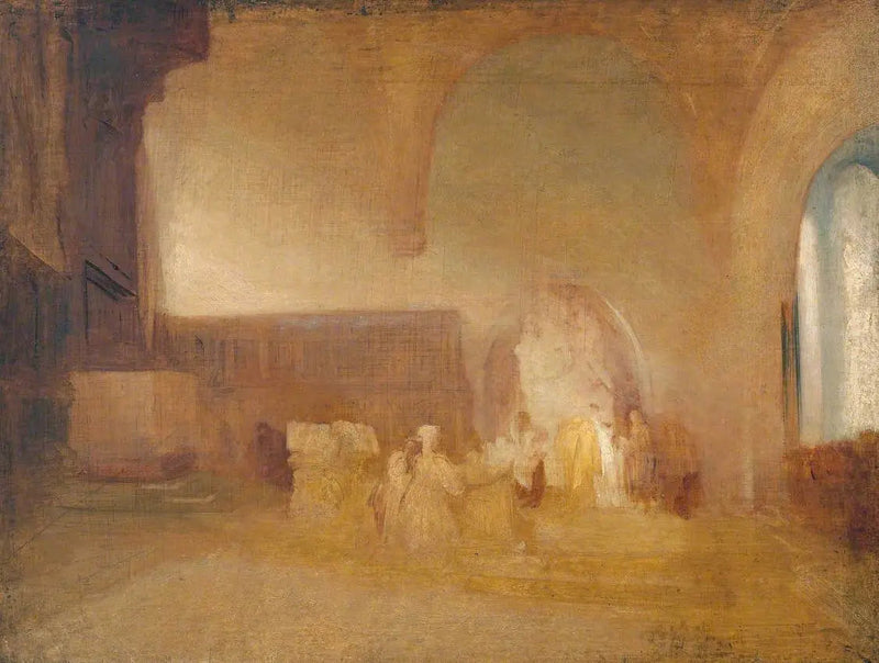 Escena en una iglesia o sala abovedada - J. M. W. Turner
