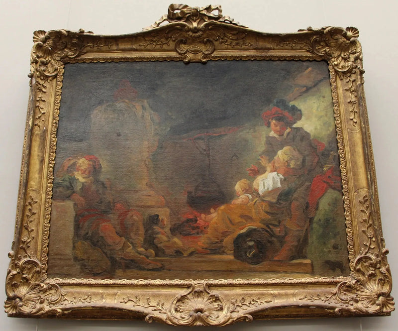 Escena nocturna, conocida como El sueño del mendigo - Jean-Honoré Fragonard