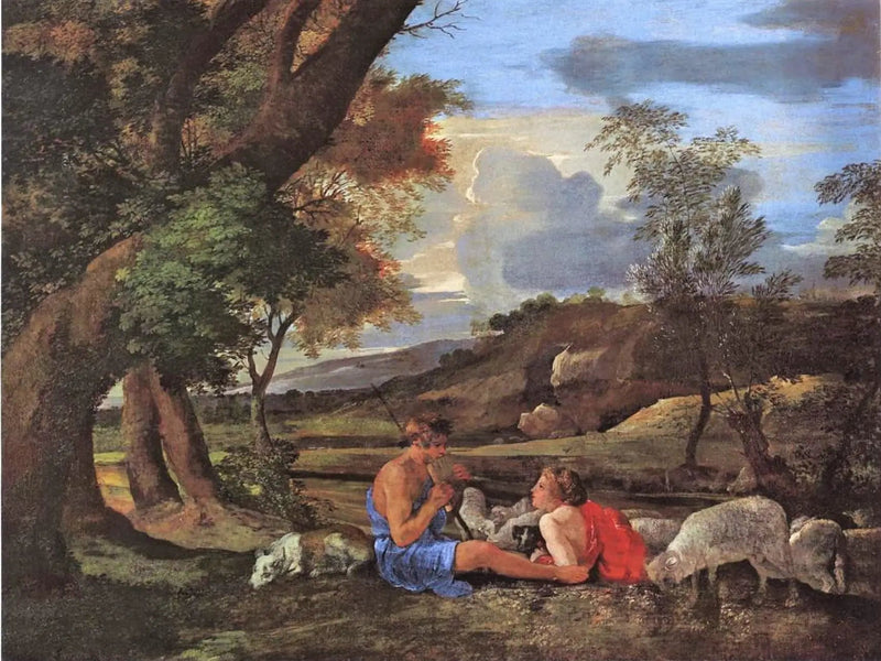 Escena pastoral - Nicolas Poussin