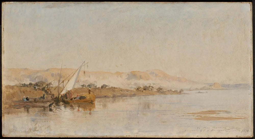Scène sur le Nil - Frederick Arthur Bridgman image 1 reproduction d’œuvre d’art à l’huile