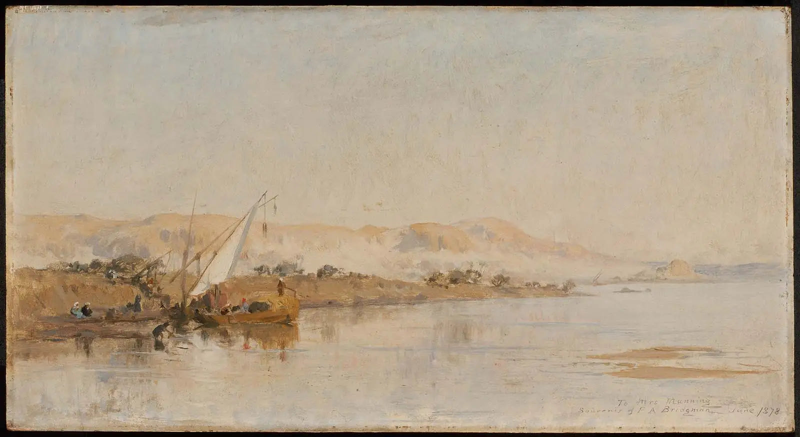 Scène sur le Nil - Frederick Arthur Bridgman image 1 reproduction d’œuvre d’art à l’huile