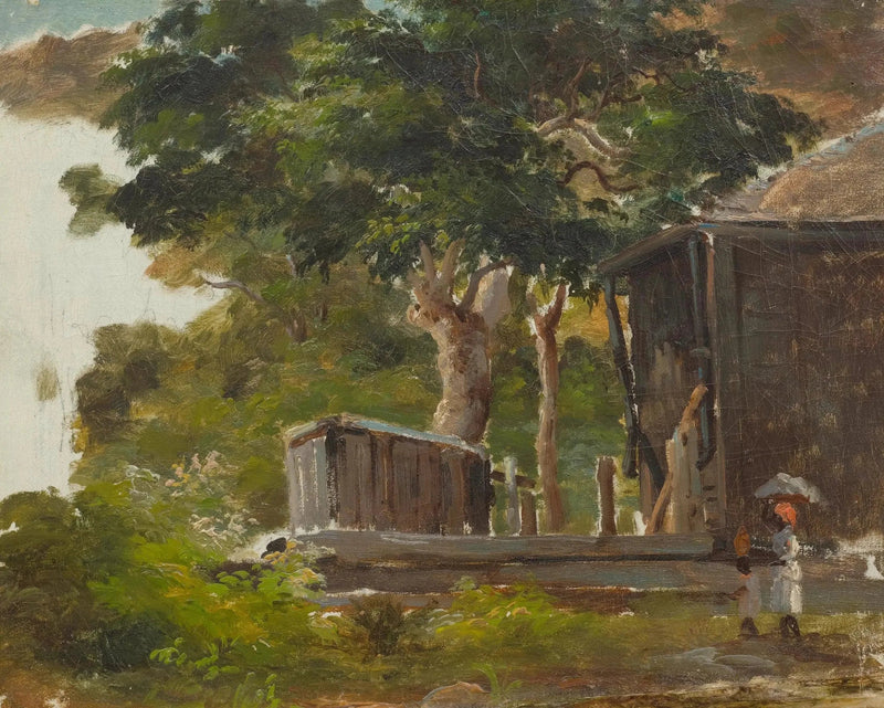 Escena de pueblo - Camille Pissarro