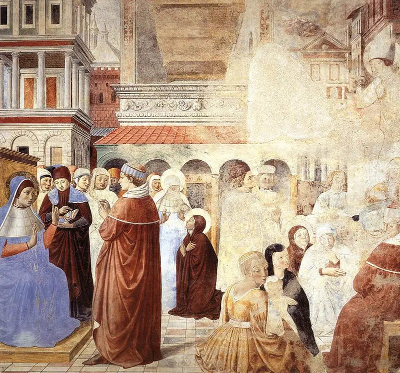Escenas con San Ambrosio (escena 9, muro norte) - Benozzo Gozzoli