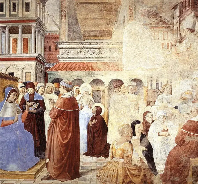 Escenas con San Ambrosio (escena 9, muro norte) - Benozzo Gozzoli