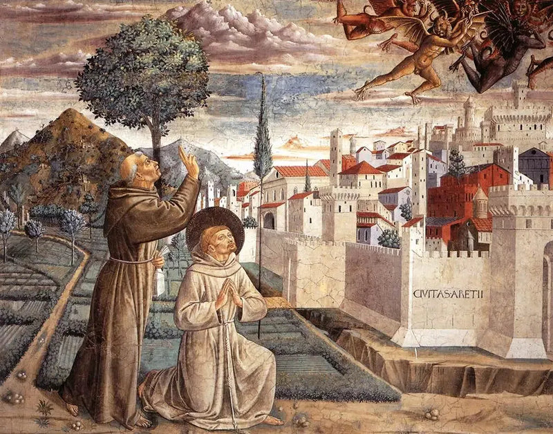 Escenas de la vida de san Francisco (Escena 6, muro norte) - Benozzo Gozzoli