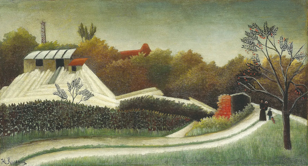 Scierie, banlieue parisienne - Henri Rousseau image 1 reproduction réalisée par Alpha Reproduction