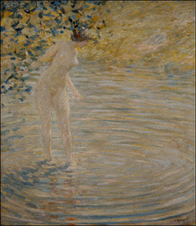 Bañándose en un arroyo - Robert Lewis Reid