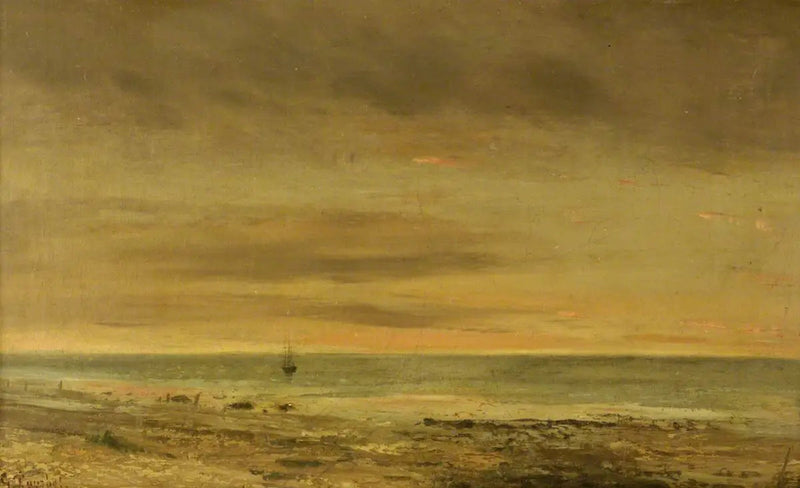 Cuadro de mar en Honfleur - Gustave Courbet