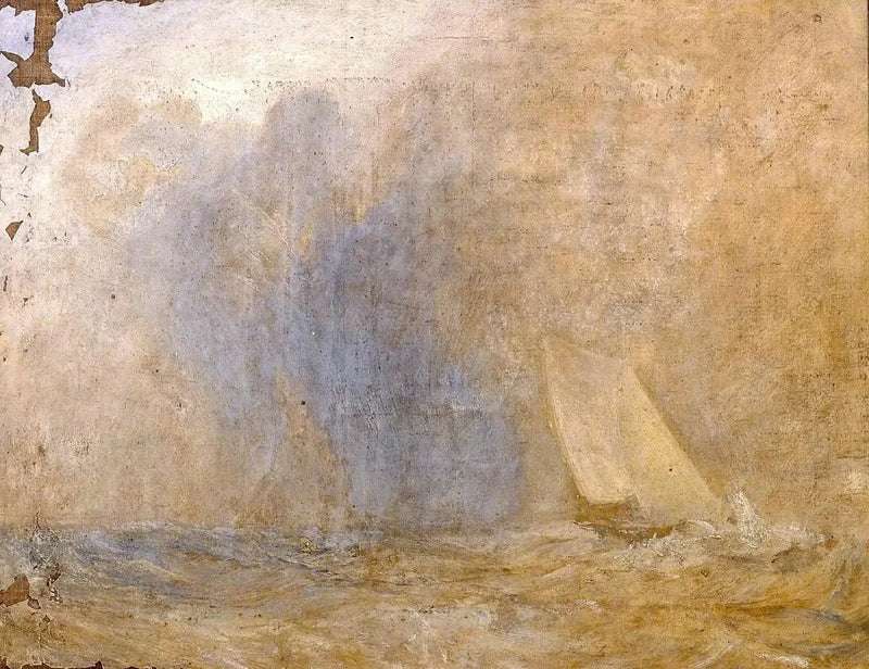 Paisaje marino con un yate (?) - J. M. W. Turner