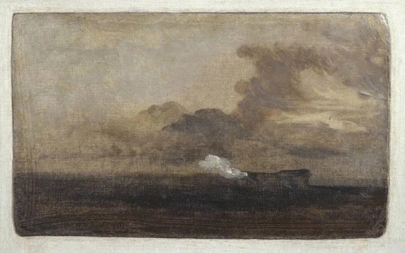 Paisaje marino con Hulk en llamas - J. M. W. Turner