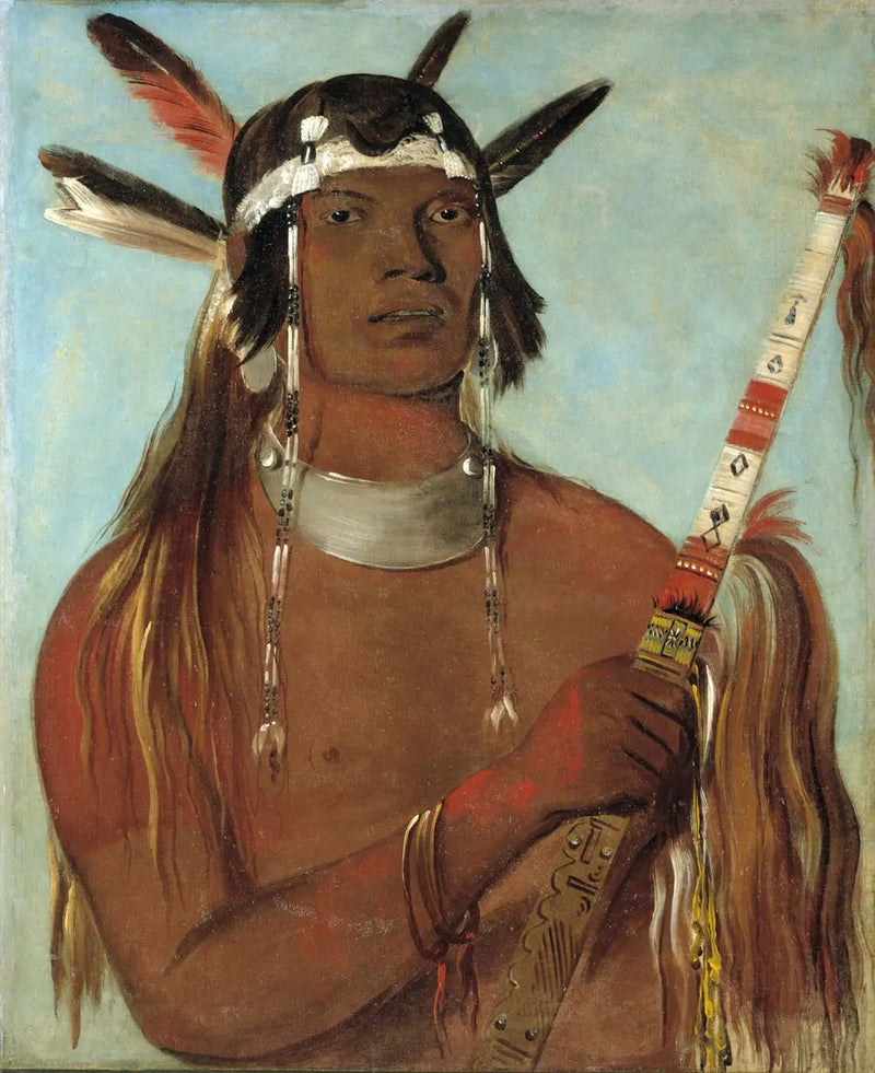 Seehk-hée-da, Pluma color ratón, un valiente reconocido - George Catlin