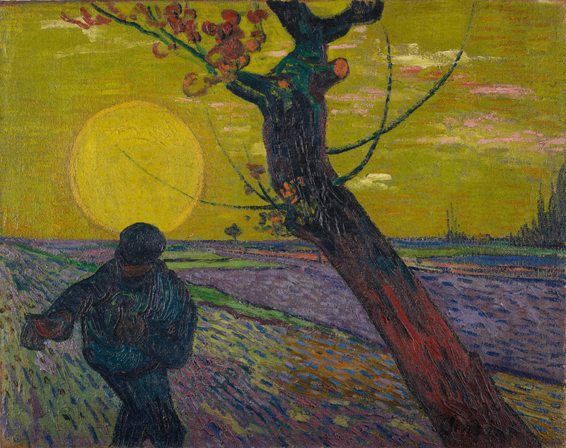 El sembrador al atardecer - Vincent van Gogh