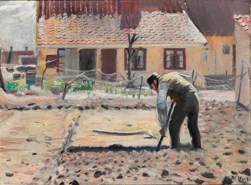 Senius está trabajando en su huerto. - Michael Peter Ancher