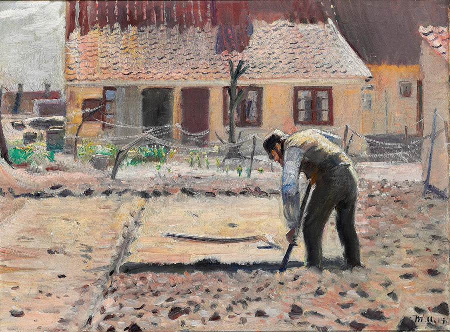 Senius está trabajando en su huerto. - Michael Peter Ancher