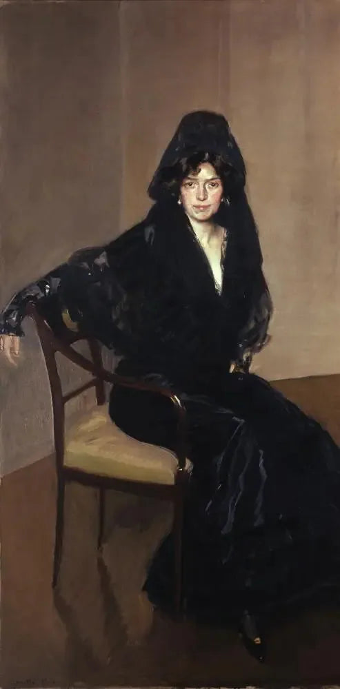 Señora de Sorolla con un mantón español - Joaquín Sorolla