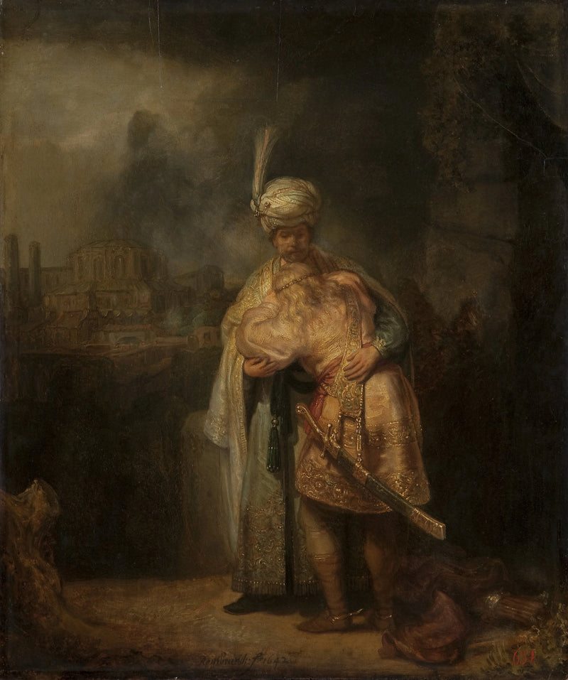 La Separación de David y Jonathan - Rembrandt
