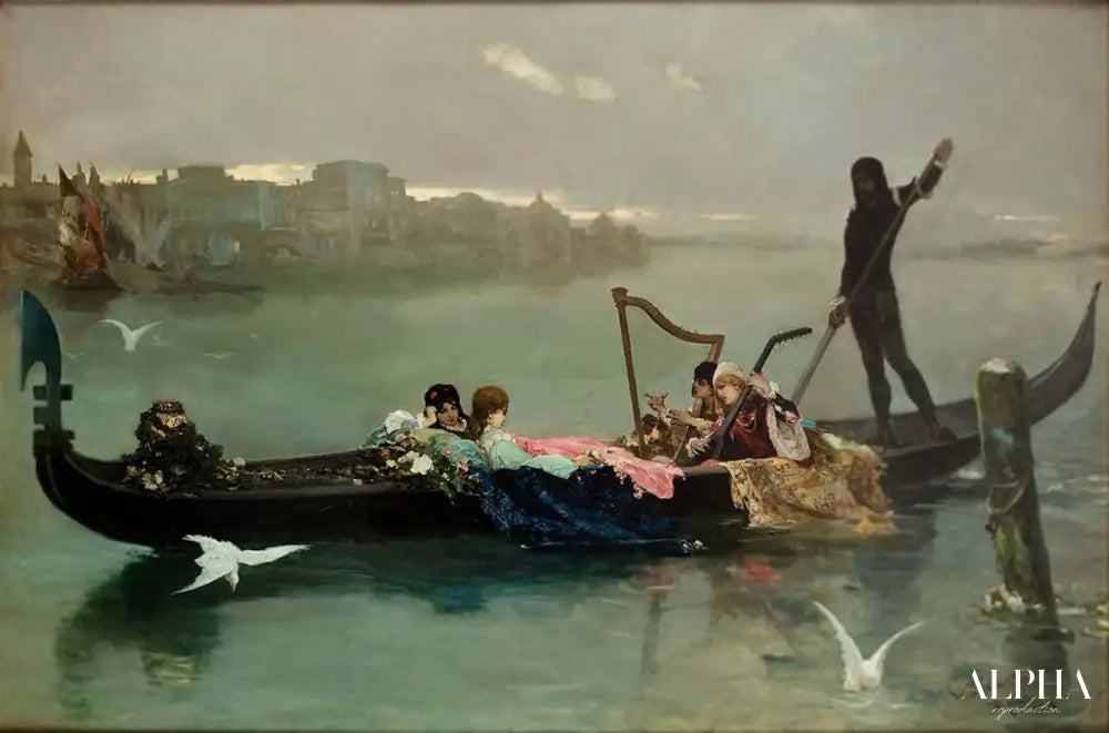 Serenada Veneziana - Wilhelm Kotarbiński Reproductions de tableaux à la peinture à l’huile