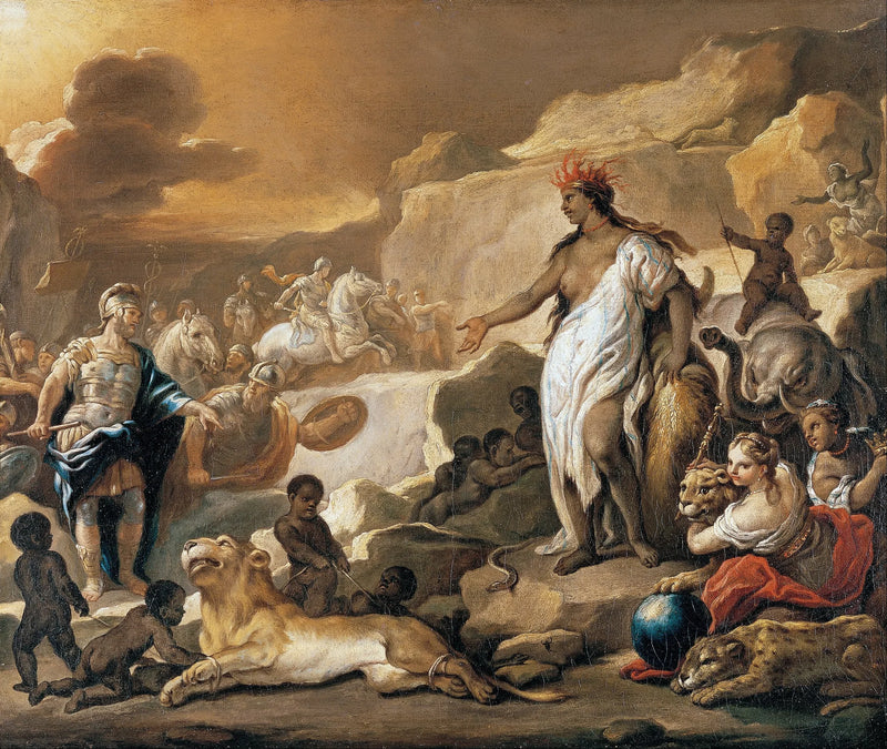 Serie de las cuatro partes del mundo. África - Luca Giordano