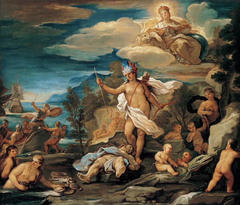 Serie de las cuatro partes del mundo. América - Luca Giordano