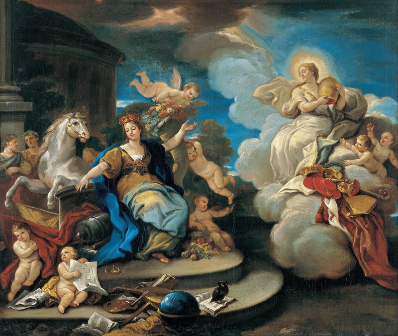 Serie de las cuatro partes del mundo. Europa - Luca Giordano