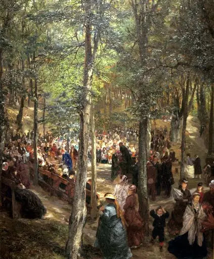 Sermón en el hayedo cerca de Kösen - Adolph von Menzel