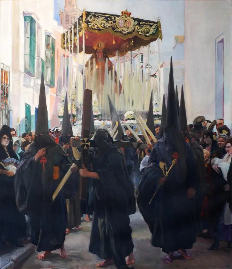 Sevilla, Semana Santa. Penitentes - Joaquín Sorolla