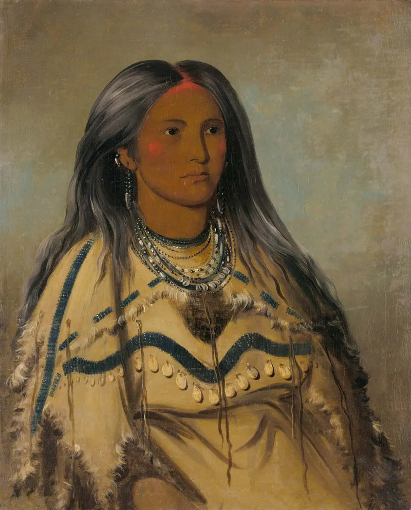 Sha-kó-ka, Menta, una linda chica - George Catlin