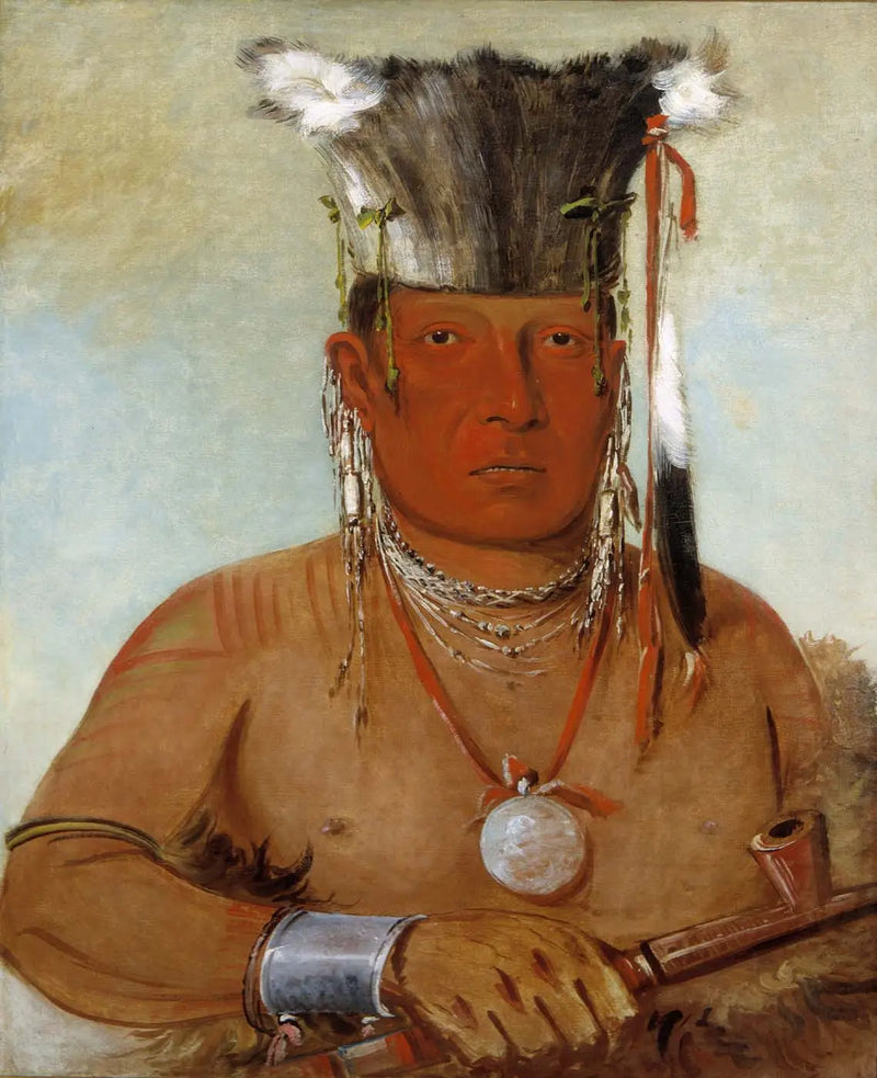 Sháw-da-mon-nee, aquí está, un valiente - George Catlin