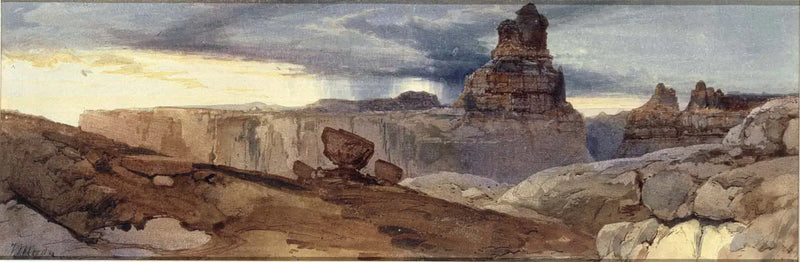 Shin-Au-Av-Tu-Weap (Tierra de Dios), Cañón del Colorado. Utah Ter. - Thomas Moran