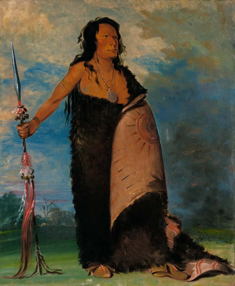 Shoo-de-gá-cha, La Humareda, Jefe de la Tribu - George Catlin