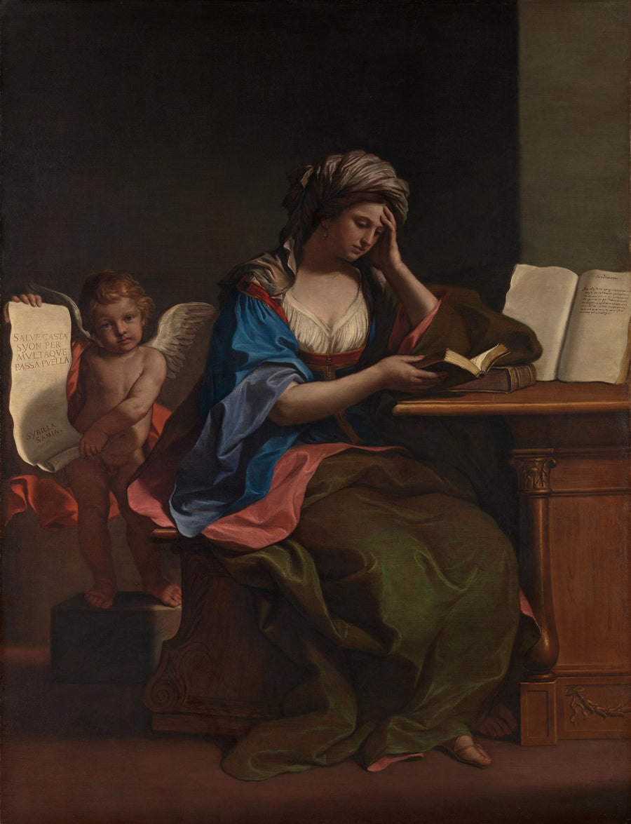 La Sibylle Samienne avec un Putto - Le Guerchin