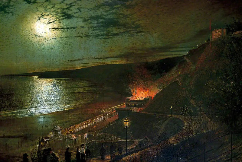 Sic transit gloria mundi (El incendio del salón térmico) - John Atkinson Grimshaw