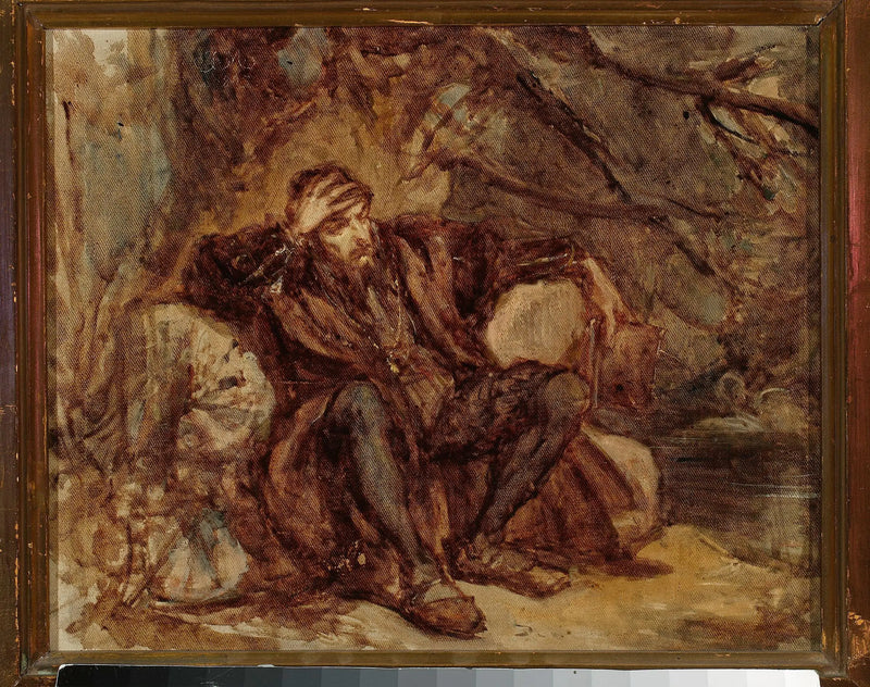Sigismondo Augusto en el jardín de Vilnius, boceto - Jan Matejko