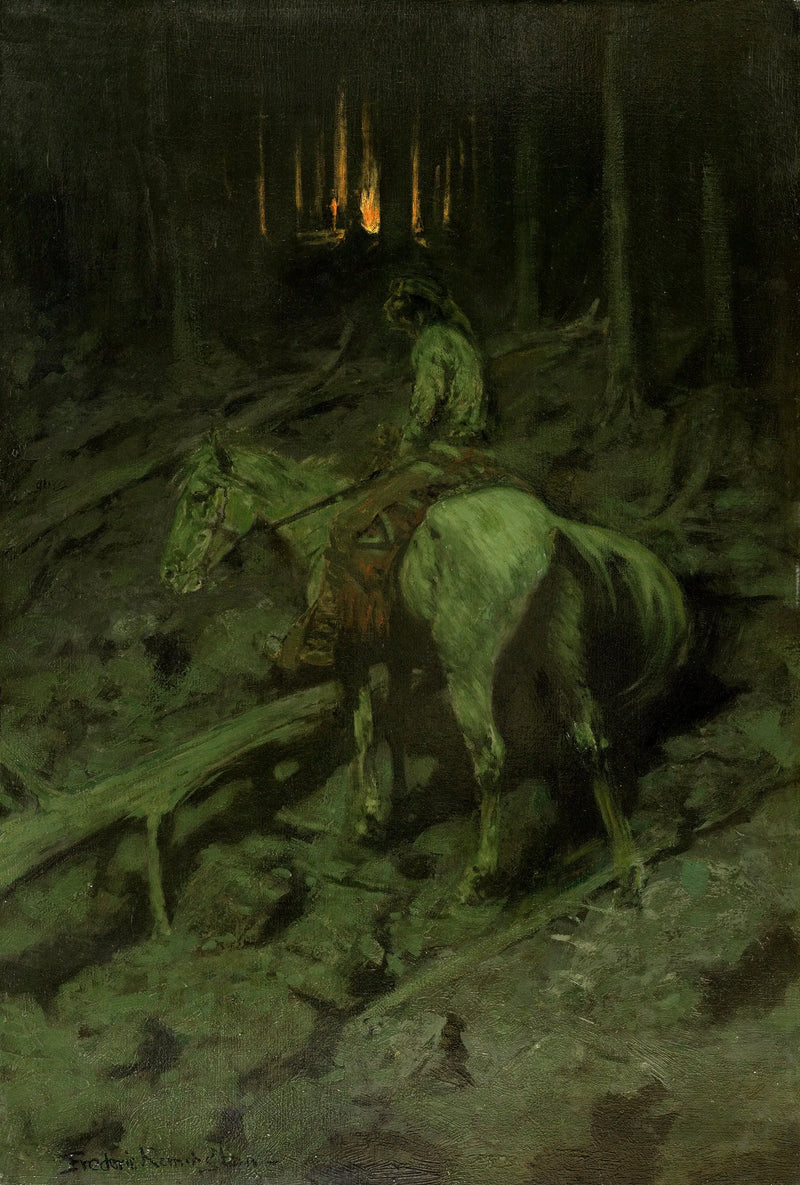 Señal de tiro Apache - Frederic Remington