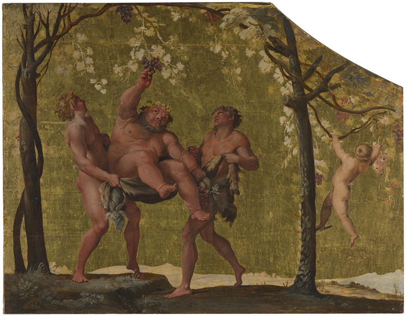 Silene recogiendo uvas - Annibale Carracci