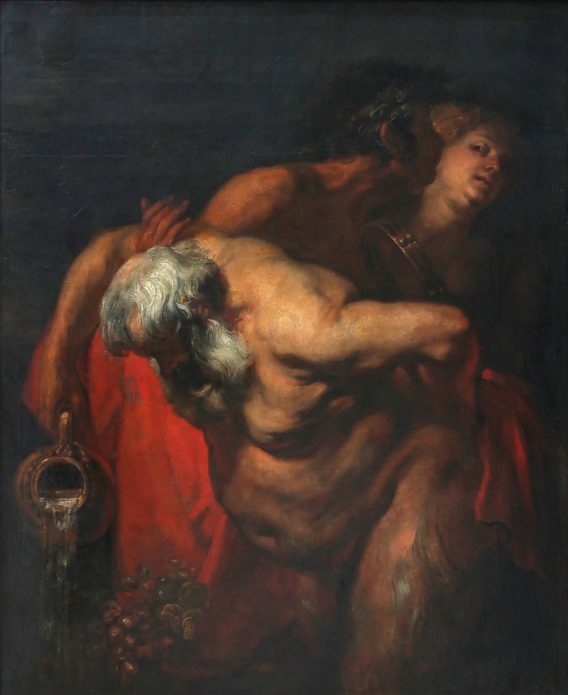 Silene ebria sostenida por un fauno y una bacante - Antoine van Dyck