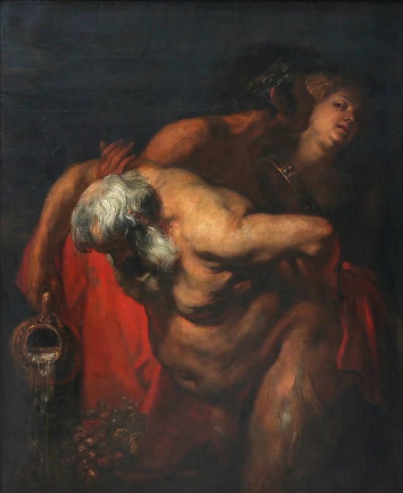 Silene ebria sostenida por un fauno y una bacante - Antoine van Dyck