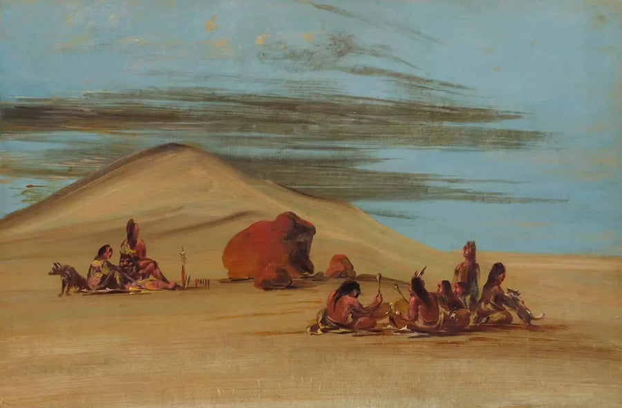 Sioux en adoración en los Rojos Boulders - George Catlin