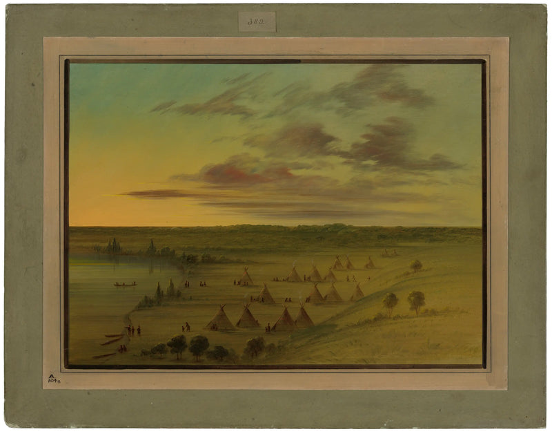 Sioux Village - Lago del Cisne - George Catlin