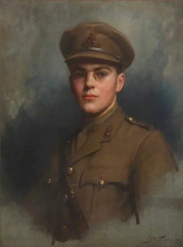 Sir Felix John Morgan Brunner, 3er baronet Brunner (1897-1982) como oficial de artillería - Luke Fildes