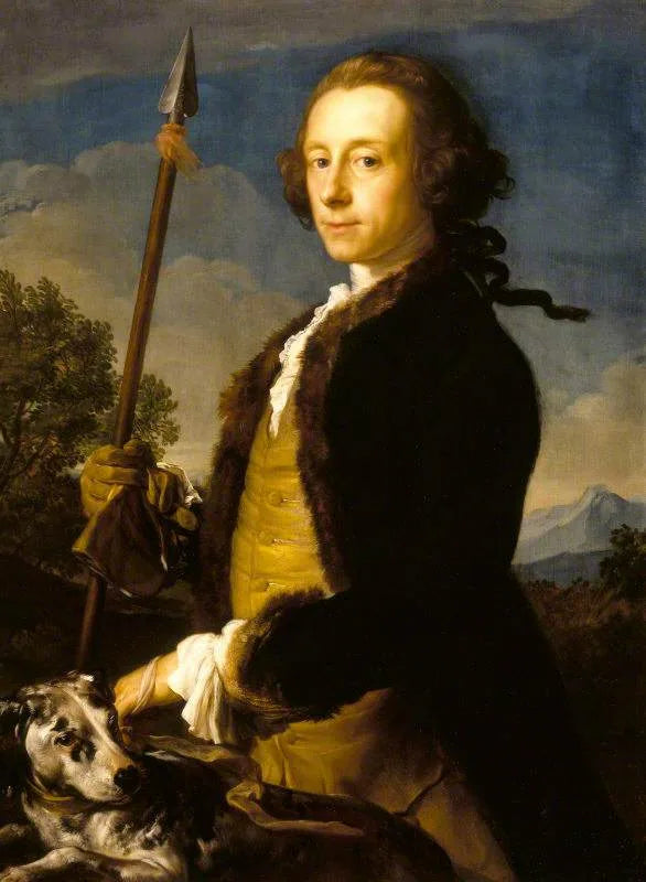 Sir Matthew Fetherstonhaugh, primer baronet, diputado (1714-1774) como cazador con una lanza para jabalí - Pompeo Batoni
