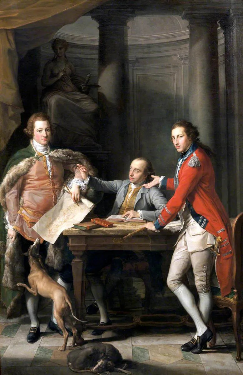 Sir Watkin Williams-Wynn (1749–1789), 4º baronet, Thomas Apperley (1734–1819) y el capitán Edward Hamilton - Pompeo Batoni