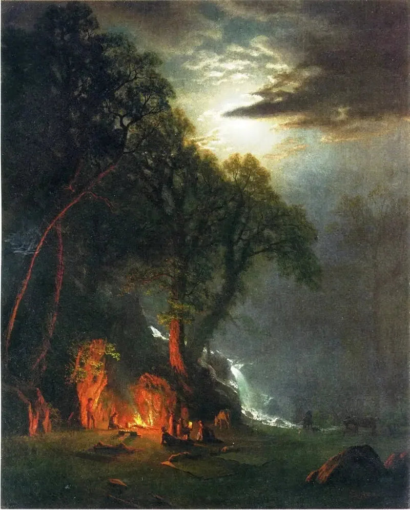 Sitio de fogata, Yosemite - Albert Bierstadt